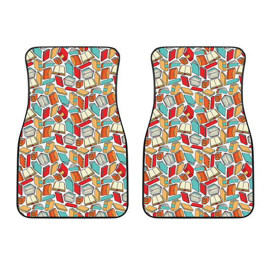 Colorful Books Pattern Print Front Car Floor Mats