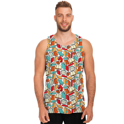 Colorful Books Pattern Print Men's Tank Top