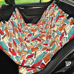 Colorful Books Pattern Print Pet Car Back Seat Cover