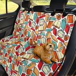 Colorful Books Pattern Print Pet Car Back Seat Cover