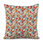 Colorful Books Pattern Print Pillow Cover