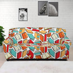 Colorful Books Pattern Print Sofa Cover