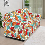 Colorful Books Pattern Print Sofa Cover