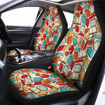 Colorful Books Pattern Print Universal Fit Car Seat Covers