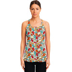 Colorful Books Pattern Print Women's Racerback Tank Top