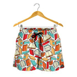 Colorful Books Pattern Print Women's Shorts