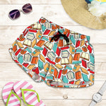 Colorful Books Pattern Print Women's Shorts