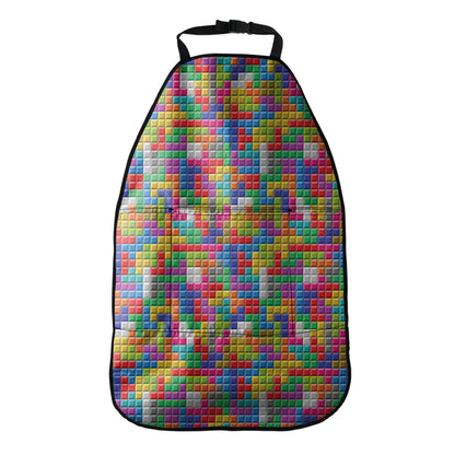 Colorful Brick Puzzle Game Pattern Print Car Seat Organizers