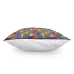 Colorful Brick Puzzle Game Pattern Print Pillow Cover