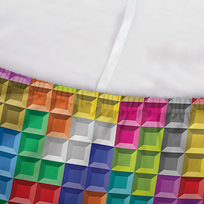 Colorful Brick Puzzle Game Pattern Print Sofa Cover