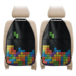 Colorful Brick Puzzle Video Game Print Car Seat Organizers