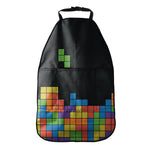 Colorful Brick Puzzle Video Game Print Car Seat Organizers