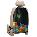 Colorful Brick Puzzle Video Game Print Car Seat Organizers