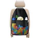 Colorful Brick Puzzle Video Game Print Car Seat Organizers