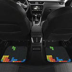 Colorful Brick Puzzle Video Game Print Front and Back Car Floor Mats