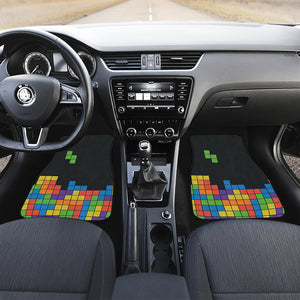 Colorful Brick Puzzle Video Game Print Front Car Floor Mats