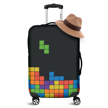 Colorful Brick Puzzle Video Game Print Luggage Cover