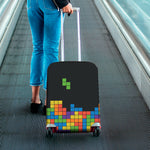 Colorful Brick Puzzle Video Game Print Luggage Cover