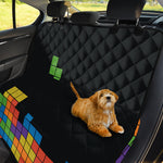 Colorful Brick Puzzle Video Game Print Pet Car Back Seat Cover