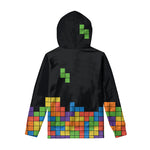 Colorful Brick Puzzle Video Game Print Pullover Hoodie