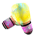 Colorful Buddha Lotus Print Boxing Gloves