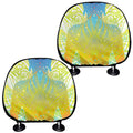 Colorful Buddha Lotus Print Car Headrest Covers