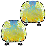 Colorful Buddha Lotus Print Car Headrest Covers