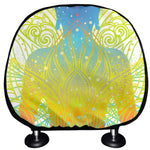 Colorful Buddha Lotus Print Car Headrest Covers
