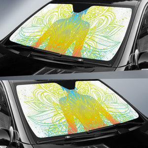 Colorful Buddha Lotus Print Car Sun Shade GearFrost