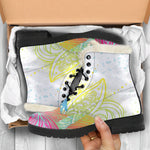 Colorful Buddha Lotus Print Comfy Boots GearFrost