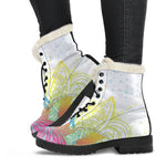 Colorful Buddha Lotus Print Comfy Boots GearFrost