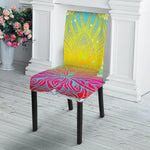 Colorful Buddha Lotus Print Dining Chair Slipcover