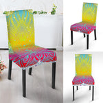 Colorful Buddha Lotus Print Dining Chair Slipcover
