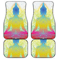 Colorful Buddha Lotus Print Front and Back Car Floor Mats