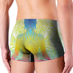 Colorful Buddha Lotus Print Men's Boxer Briefs