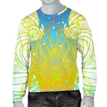 Colorful Buddha Lotus Print Men's Crewneck Sweatshirt GearFrost