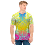 Colorful Buddha Lotus Print Men's T-Shirt