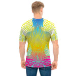 Colorful Buddha Lotus Print Men's T-Shirt