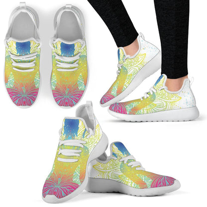 Colorful Buddha Lotus Print Mesh Knit Shoes GearFrost