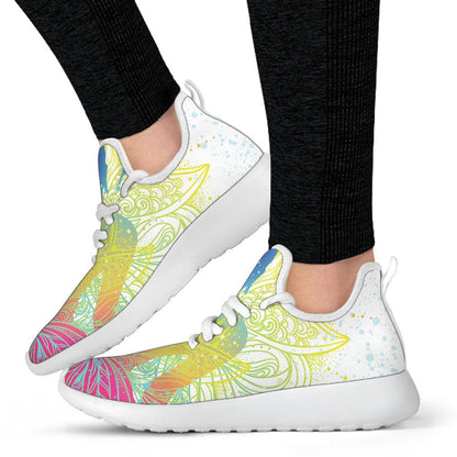 Colorful Buddha Lotus Print Mesh Knit Shoes GearFrost