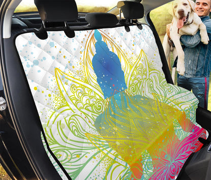 Colorful Buddha Lotus Print Pet Car Back Seat Cover