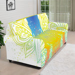 Colorful Buddha Lotus Print Sofa Cover