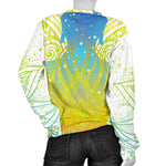 Colorful Buddha Lotus Print Women's Crewneck Sweatshirt GearFrost