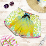 Colorful Buddha Lotus Print Women's Shorts