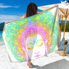 Colorful Buddha Mandala Print Beach Sarong Wrap