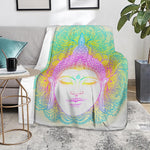 Colorful Buddha Mandala Print Blanket