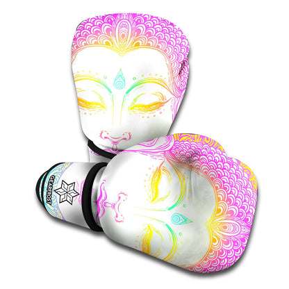 Colorful Buddha Mandala Print Boxing Gloves