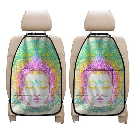 Colorful Buddha Mandala Print Car Seat Organizers