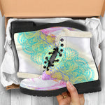 Colorful Buddha Mandala Print Comfy Boots GearFrost
