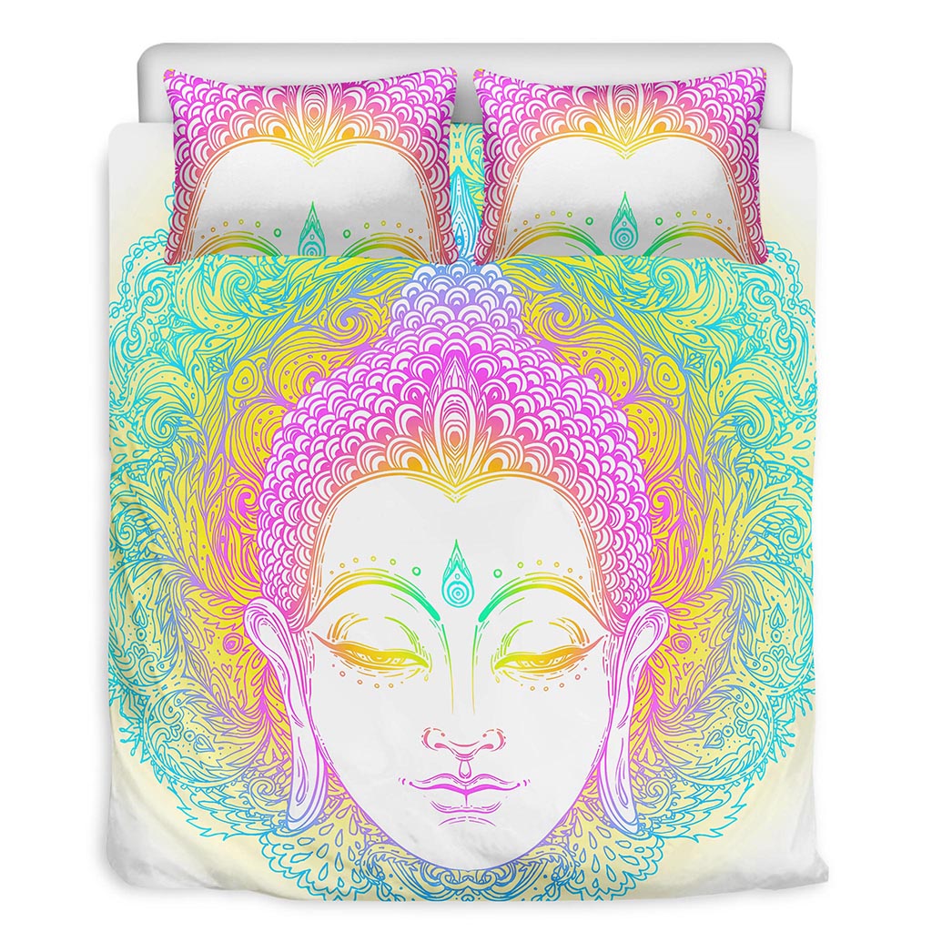 Colorful Buddha Mandala Print Duvet Cover Bedding Set